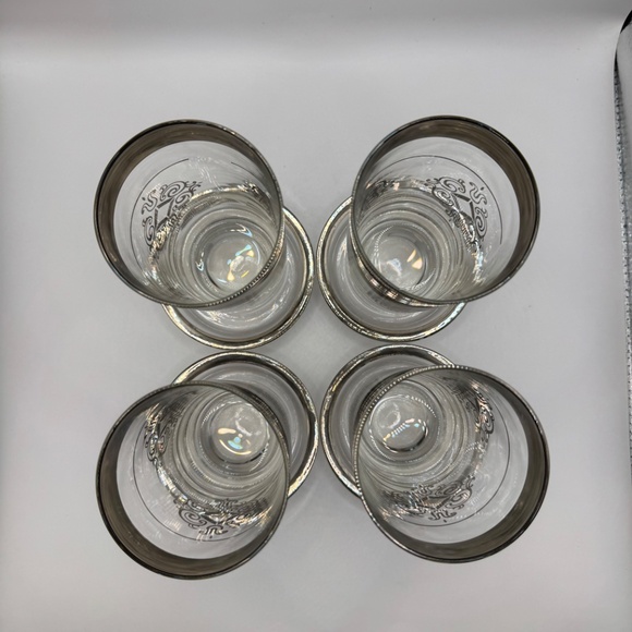 Vintage Kimiko Highball Tumblers and Glass Coaster set in Chrome Carrier. EUC - Picture 8 of 14